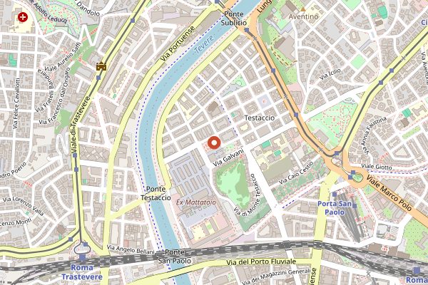 Map showing Mercato di Testaccio in Rome