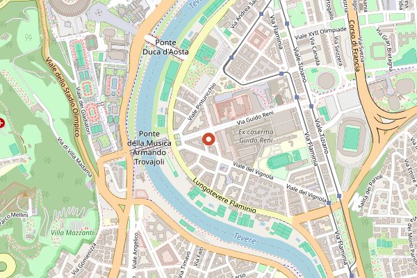 Map showing Mercato Rionale Flaminio II in Rome