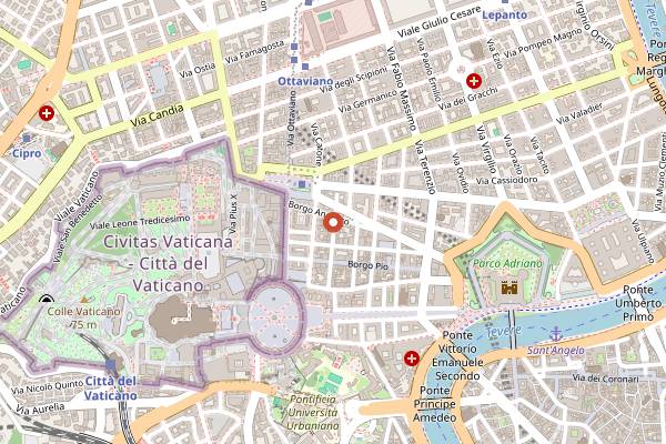 Map showing 33 Giri in Rome