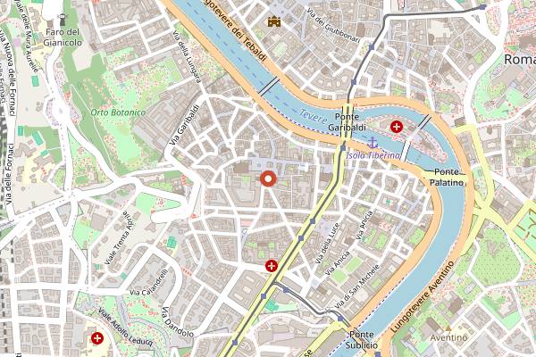 Map showing Bar San Calisto in Rome