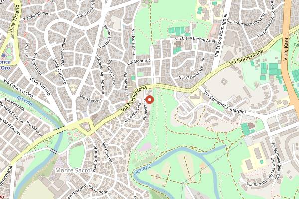 Map showing Brancaleone in Rome