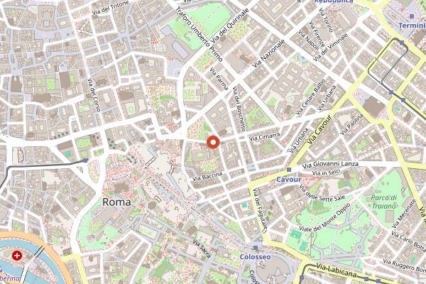 Map showing Charity Cafe in Rome