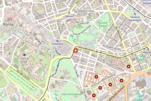 Map showing Coming Out in Rome
