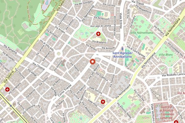 Map showing Cotton Club Roma in Rome