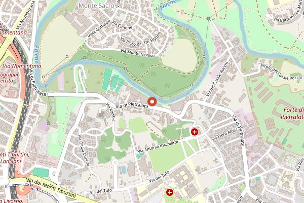 Map showing Lanificio 159 in Rome