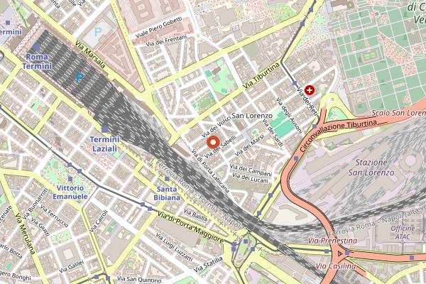 Map showing Mazzo in Rome