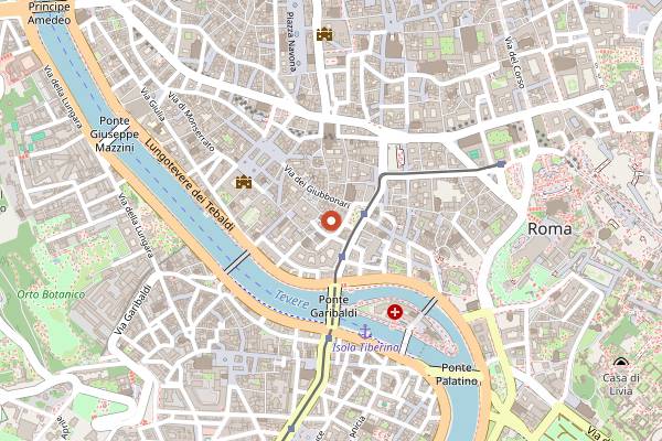 Map showing Open Baladin Roma in Rome