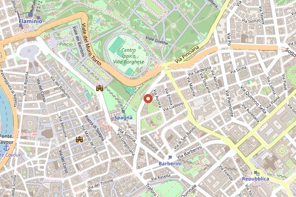 Map showing Settimo Roman Cuisine and Terrace in Rome