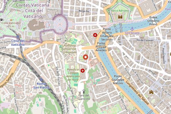 Map showing Terrazza Mirador in Rome