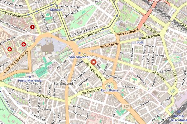 Map showing Chiaroscuro in Rome