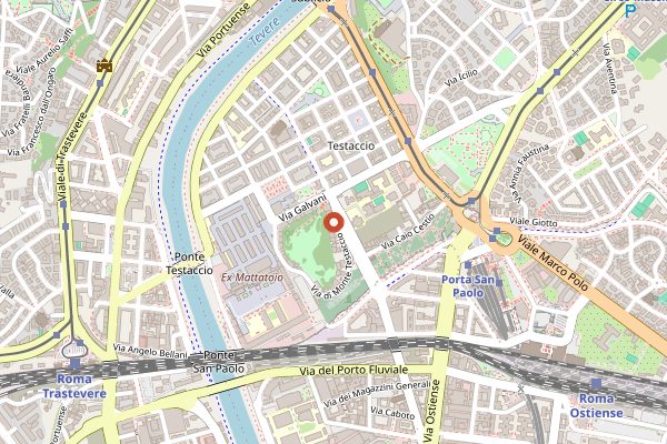 Map showing Flavio al Velavevodetto in Rome
