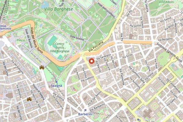 Map showing I Goliardi in Rome