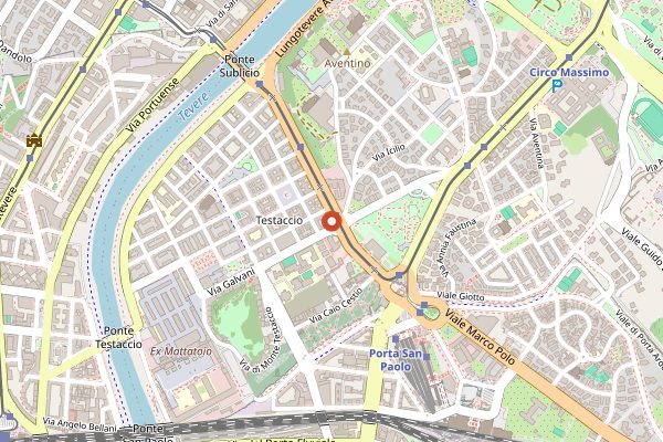 Map showing Perilli in Rome