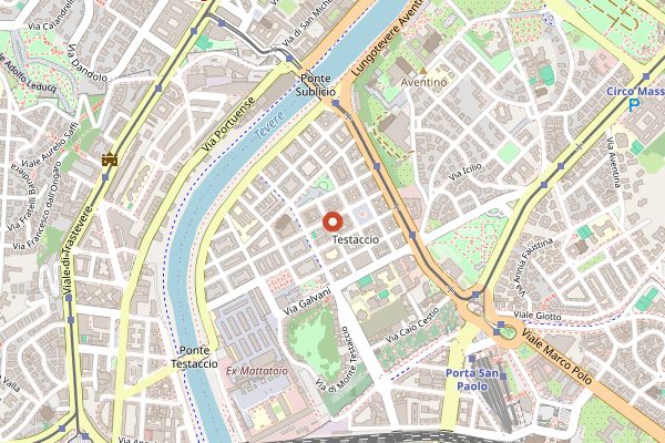 Map showing Piatto Romano in Rome
