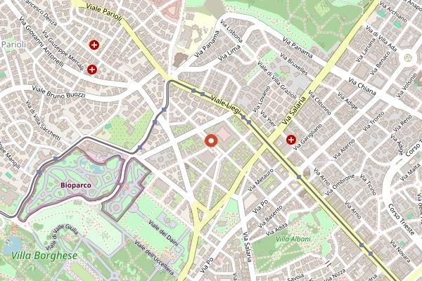 Map showing Spazio Niko Romito Bar e Cucina in Rome