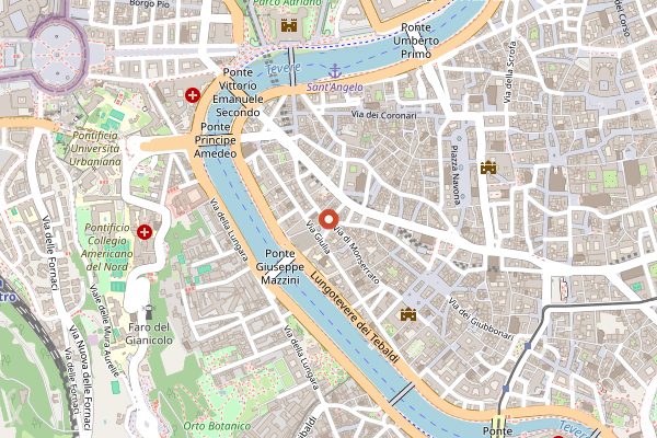 Map showing Supplizio in Rome
