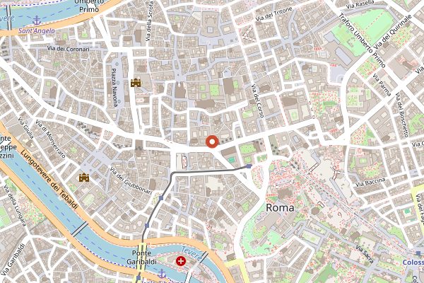 Map showing Enoteca Corsi in Rome