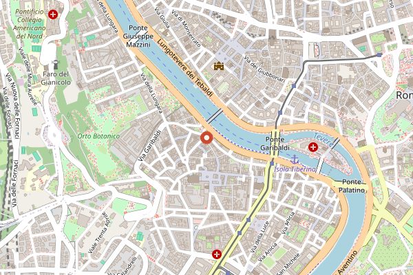 Map showing Enoteca Ferrara in Rome