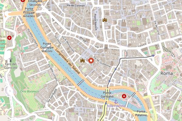 Map showing L'Angolo Divino in Rome