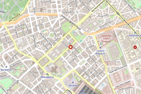 Map showing Trimani Il Wine Bar in Rome