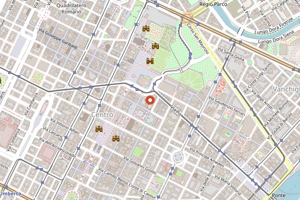 Map showing Pasticceria Baratti & Milano in Turin