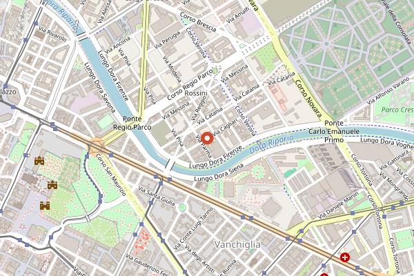 Map showing Guido Gobino in Turin