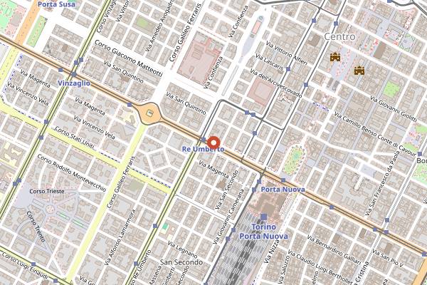 Map showing Caffe Platti Pasticceria in Turin