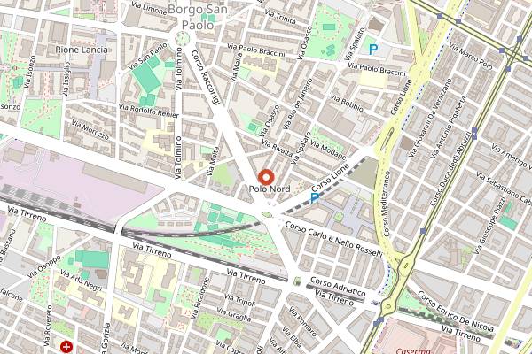 Map showing Birrificio San Paolo in Turin
