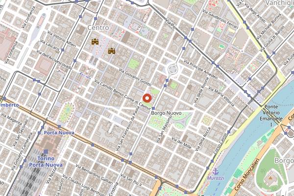 Map showing Open Baladin Torino in Turin