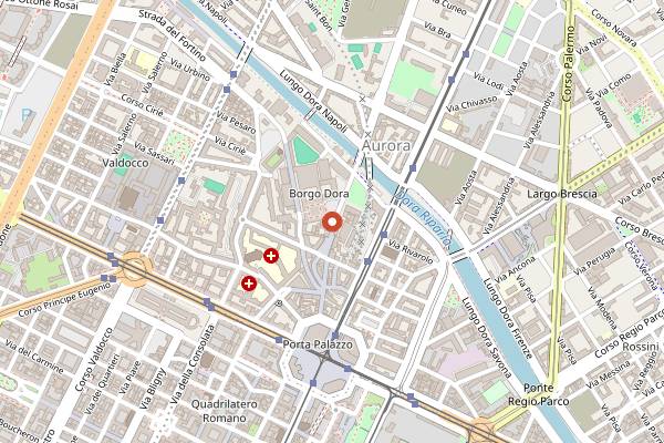 Map showing Trattoria Valenza in Turin