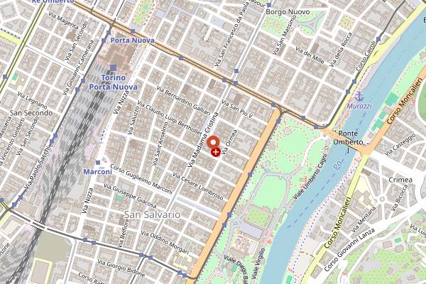 Map showing Mara dei Boschi in Turin