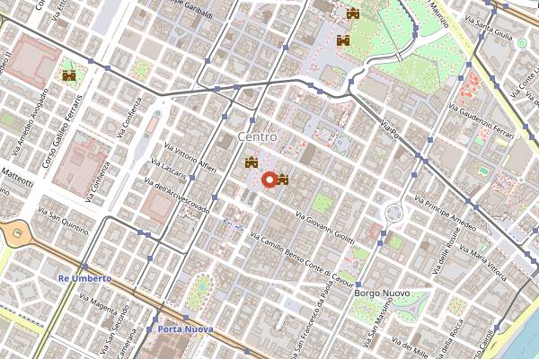 Map showing Pasticceria Stratta 1836 in Turin