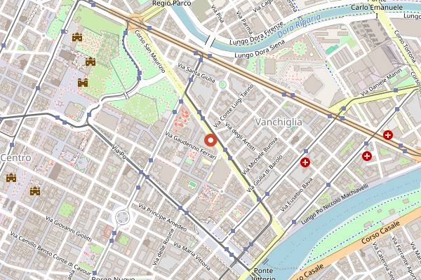 Map showing cRust Torino in Turin