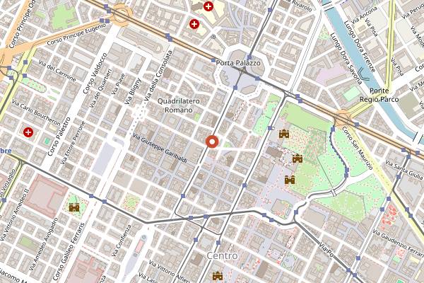 Map showing Dawat in Turin
