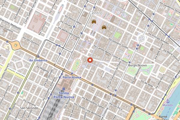 Map showing Pastificio Defilippis in Turin