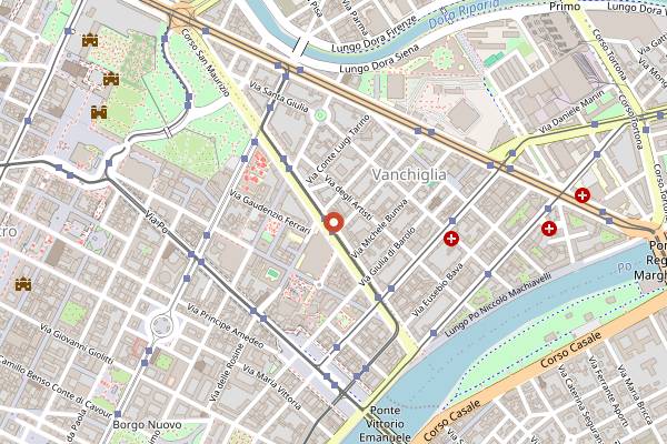 Map showing Dapper Coffee in Turin