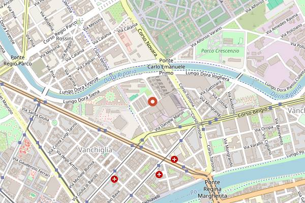 Map showing Cesarine Torino home cooks in Turin