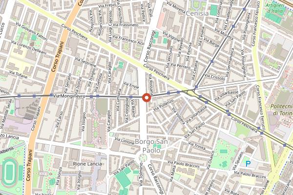 Map showing Casa del Kebap in Turin
