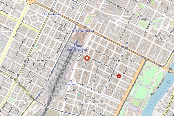 Map showing Kashmir Ristorante Indiano in Turin