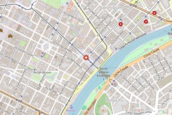 Map showing CioccolaTo in Turin