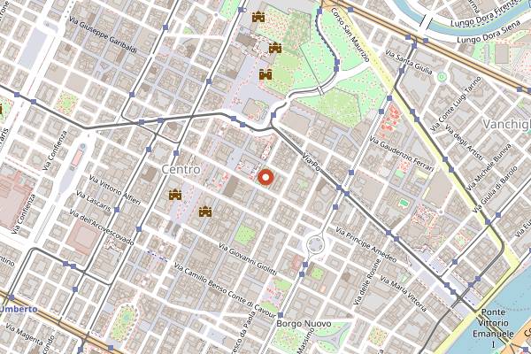 Map showing Salone del Vermouth in Turin