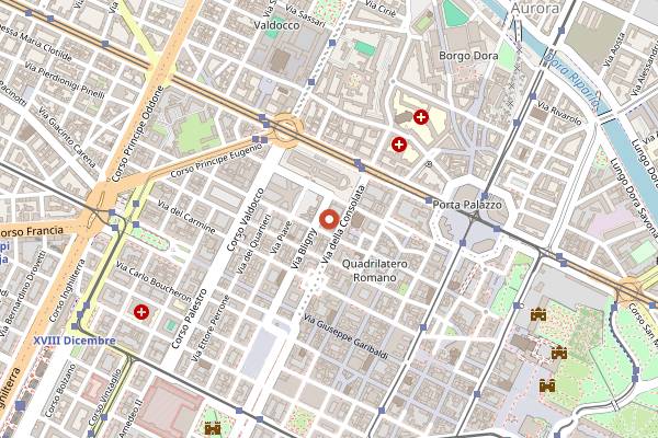 Map showing Unforgettable in Turin