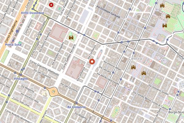 Map showing Vintage 1997 in Turin