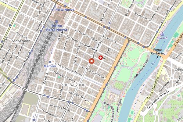 Map showing Vinissimo San Salvario in Turin