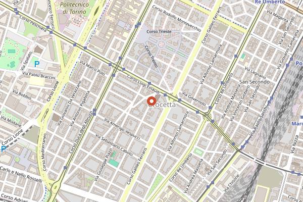 Map showing Mercato di Crocetta in Turin