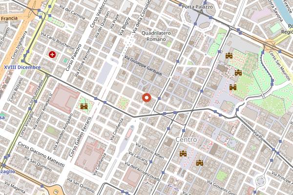 Map showing Banco Vini e Alimenti in Turin