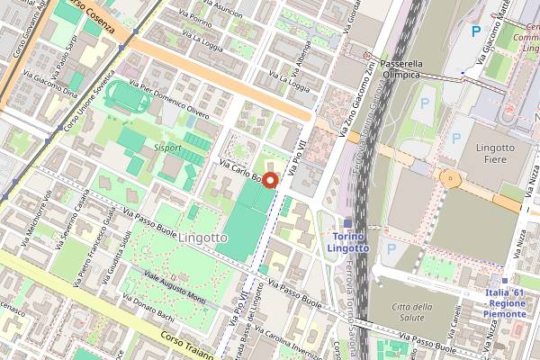 Map showing Hiroshima Mon Amour in Turin