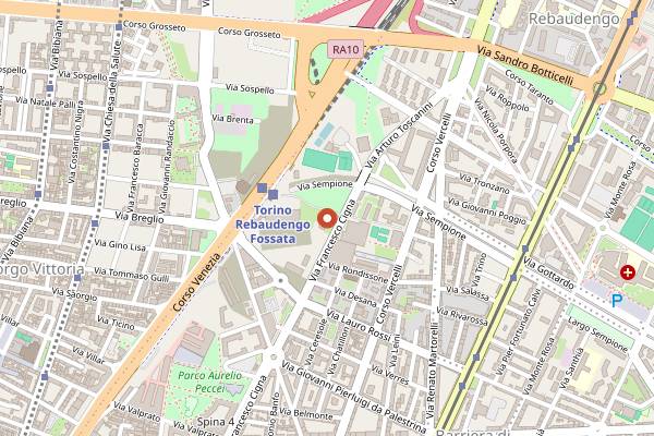 Map showing Spazio 211 in Turin