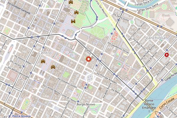 Map showing Le Vitel Etonne in Turin