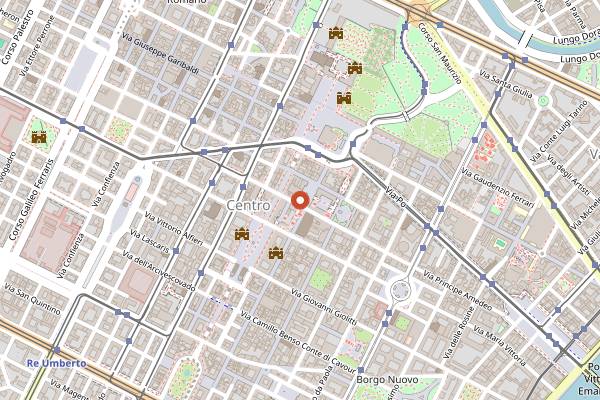 Map showing Gelateria Pepino Pinguino in Turin